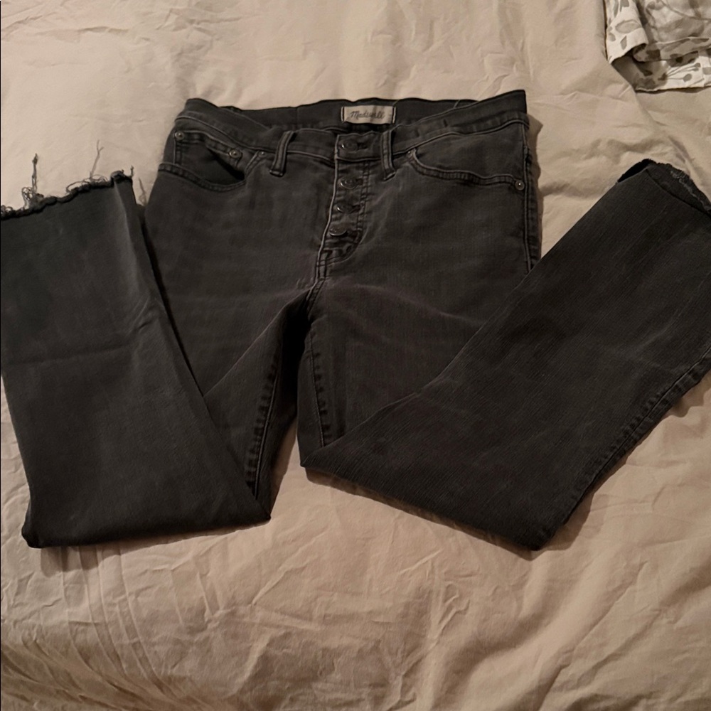 Madewell Charcoal Button-Fly Jeans